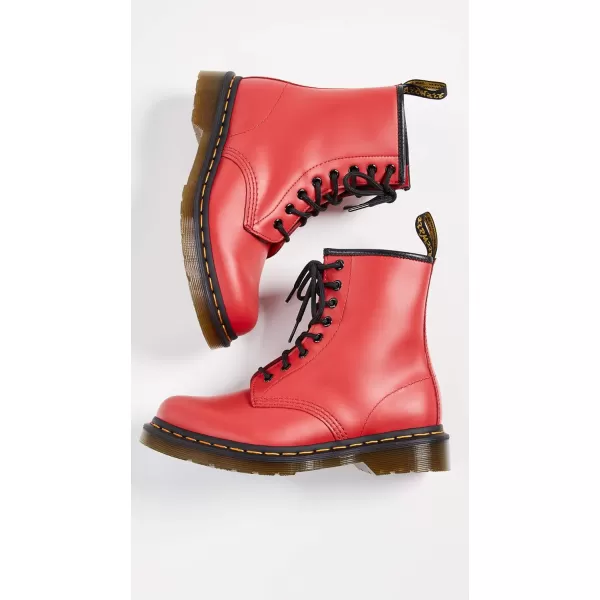 Dr Martens 1490 10Eye Leather Boot for Men and WomenSatchel Red