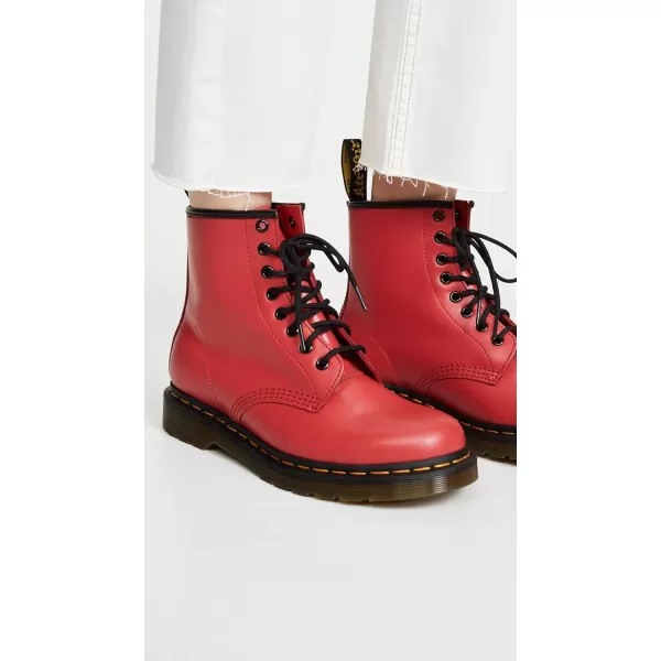 Dr Martens 1490 10Eye Leather Boot for Men and WomenSatchel Red