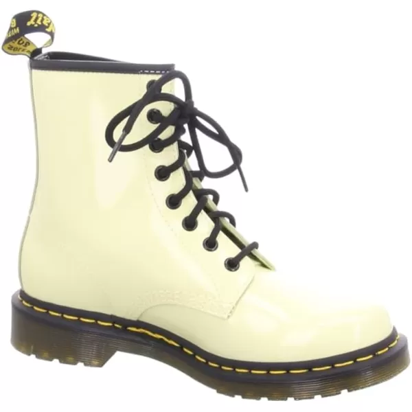 Dr Martens 1490 10Eye Leather Boot for Men and WomenToile Cream Patent Lamper