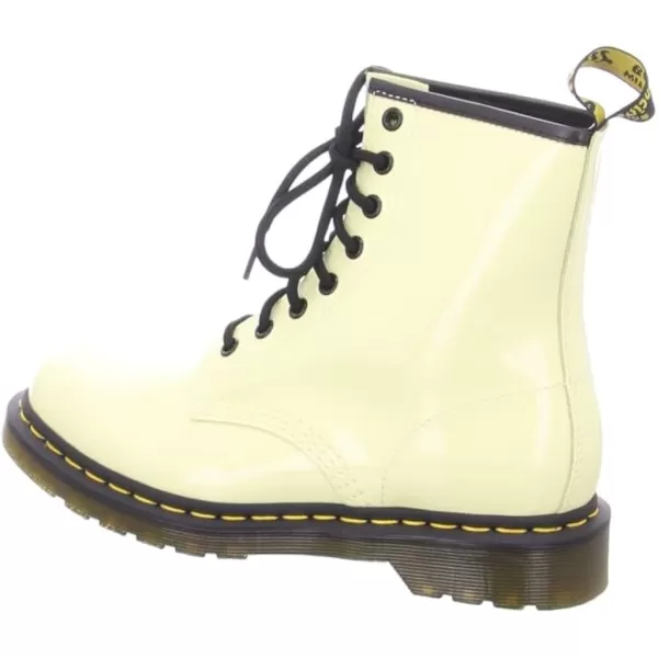 Dr Martens 1490 10Eye Leather Boot for Men and WomenToile Cream Patent Lamper