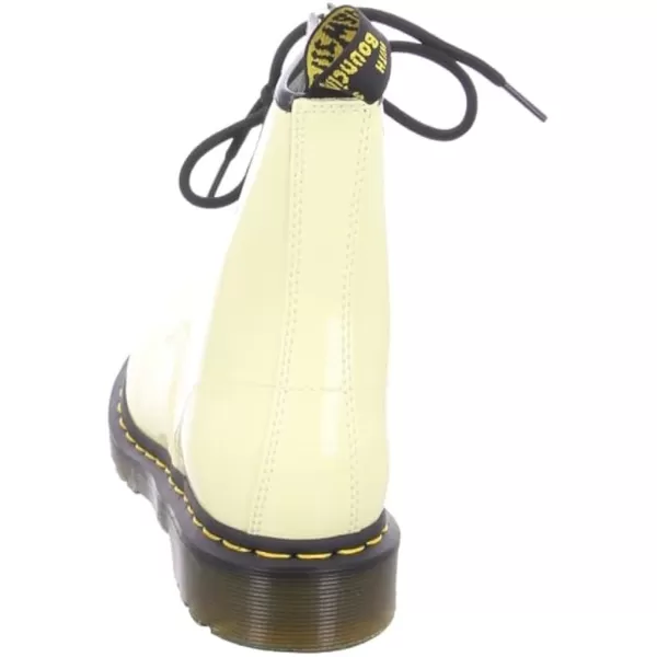 Dr Martens 1490 10Eye Leather Boot for Men and WomenToile Cream Patent Lamper