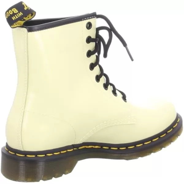 Dr Martens 1490 10Eye Leather Boot for Men and WomenToile Cream Patent Lamper