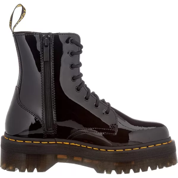 Dr Martens Jadon 8Eye Leather Platform Boot for Men and WomenBlack Patent Lamper