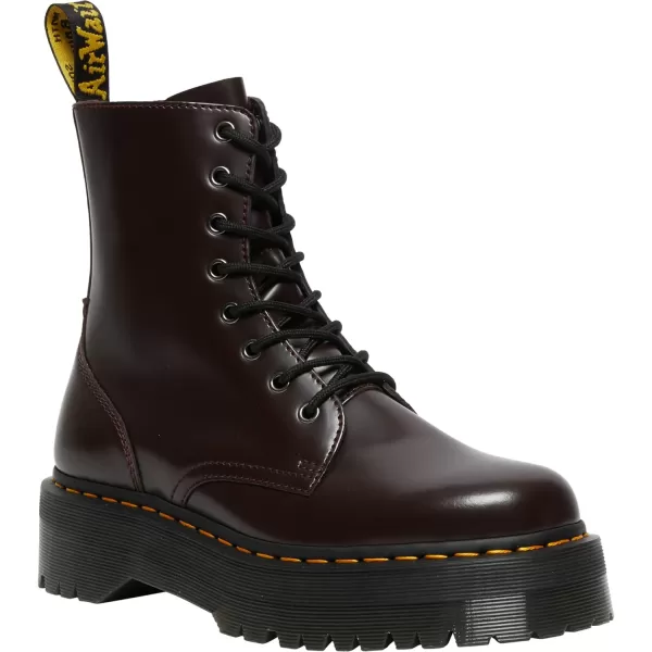 Dr Martens Jadon 8Eye Leather Platform Boot for Men and WomenBurgundy Smooth