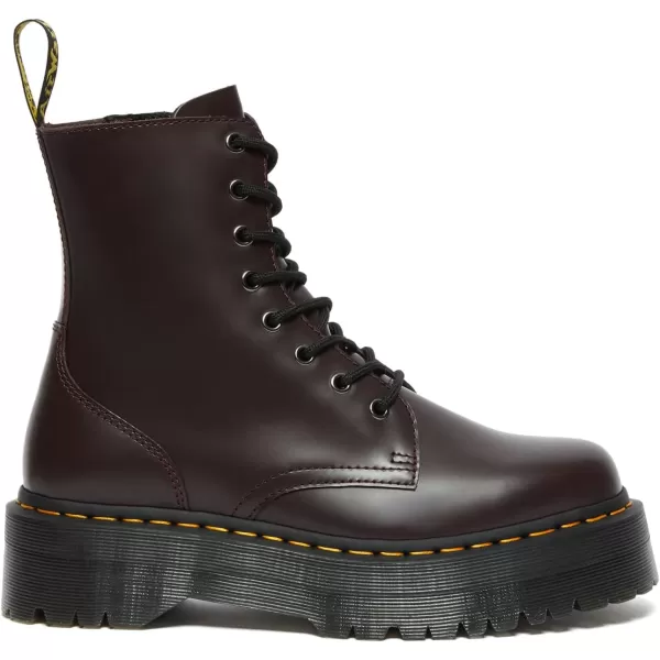 Dr Martens Jadon 8Eye Leather Platform Boot for Men and WomenBurgundy Smooth