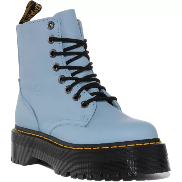 Dr Martens Jadon 8Eye Leather Platform Boot for Men and WomenCard Blue Pisa