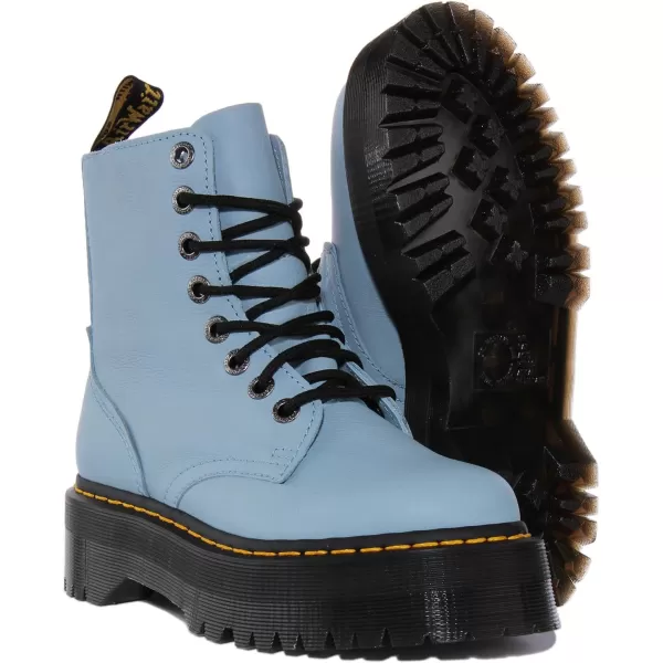 Dr Martens Jadon 8Eye Leather Platform Boot for Men and WomenCard Blue Pisa