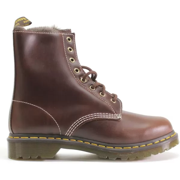 Dr Martens Jadon 8Eye Leather Platform Boot for Men and WomenDark Brown