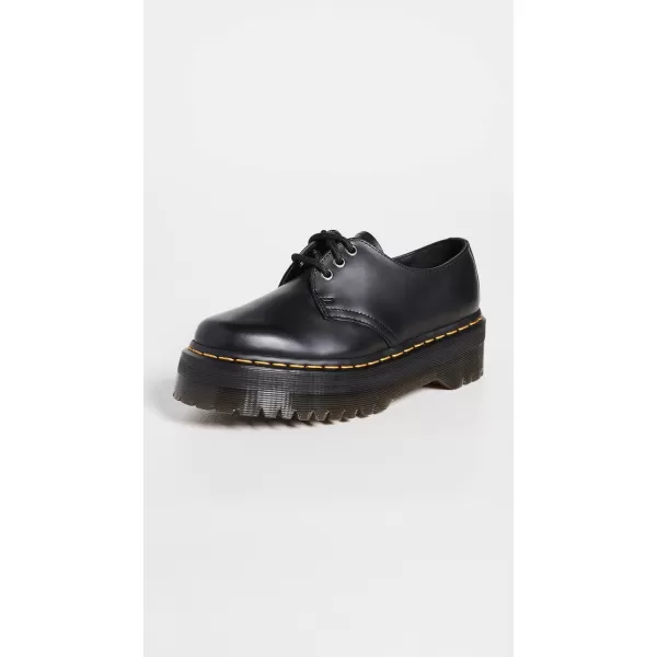 Dr Martens Mens 8053 Quad Platform 5 Eye ShoeBlack Polished Smooth