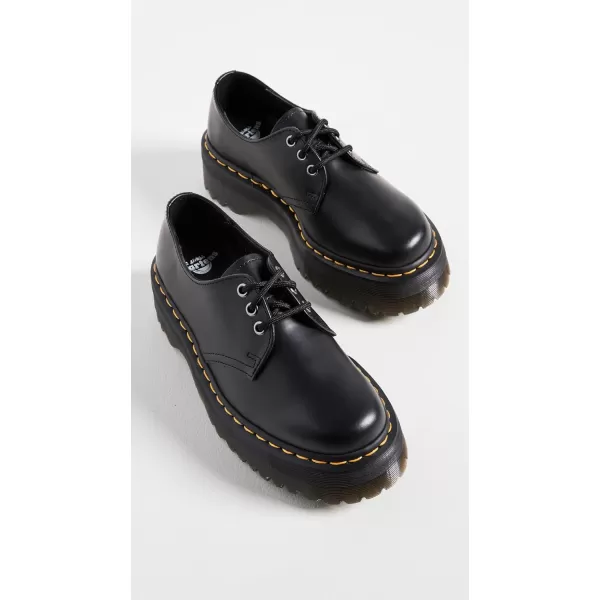 Dr Martens Mens 8053 Quad Platform 5 Eye ShoeBlack Polished Smooth