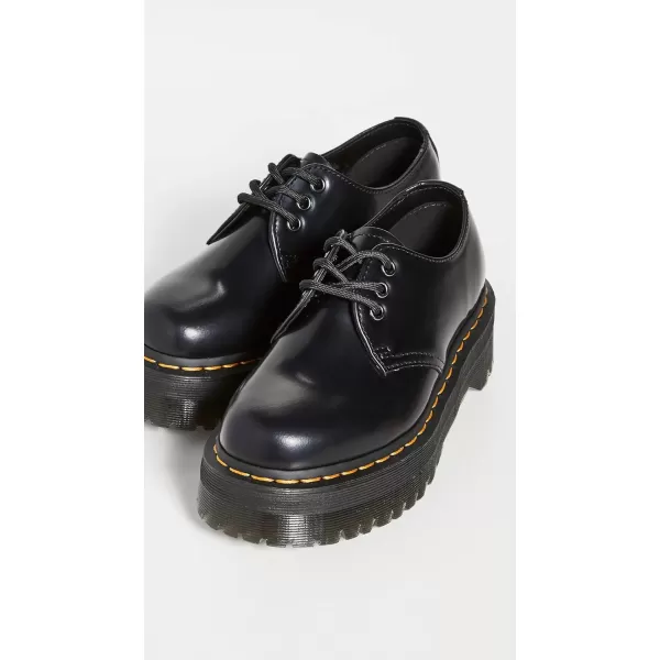 Dr Martens Mens 8053 Quad Platform 5 Eye ShoeBlack Polished Smooth