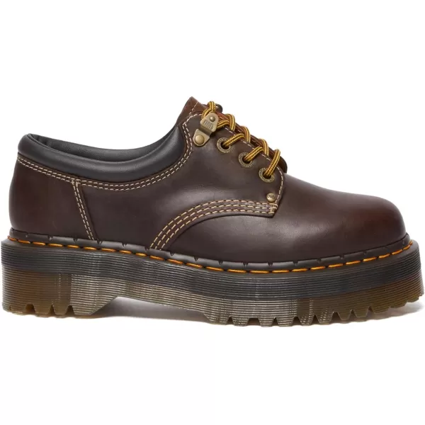 Dr Martens Mens 8053 Quad Platform 5 Eye ShoeDark Brown Crazy Horse