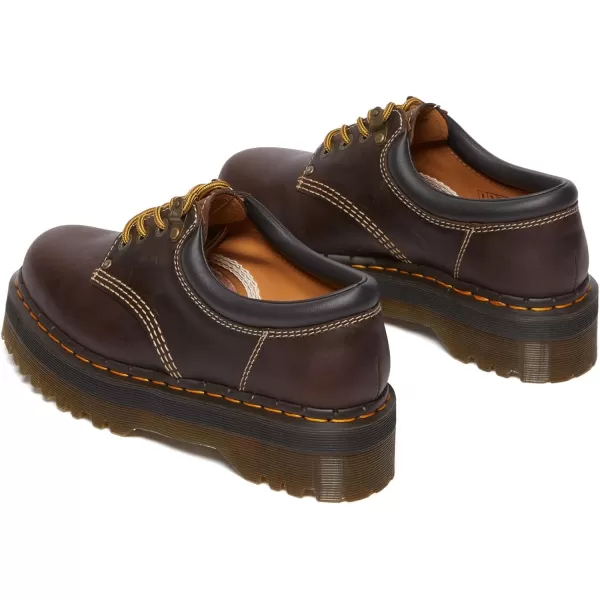 Dr Martens Mens 8053 Quad Platform 5 Eye ShoeDark Brown Crazy Horse