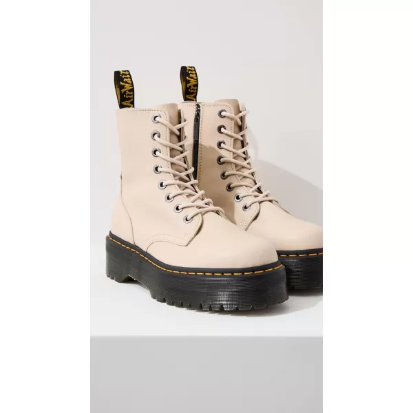 Dr Martens Mens Amphibians Combat Boot 45Parchment Beige Pisa