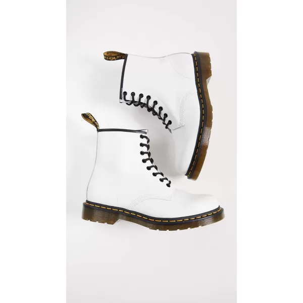 Dr Martens Unisex 1460 Crazy Horse Leather BootsWhite