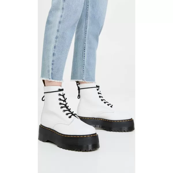 Dr Martens Womens 1460 Pascal Max Combat BootsOptical White Pisa