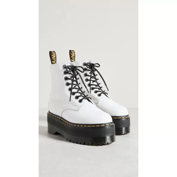 Dr Martens Womens 1460 Pascal Max Combat BootsOptical White Pisa