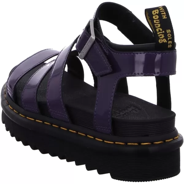 Dr Martens Womens Blaire Brando Fisherman SandalBlackcurrant Patent Lamper