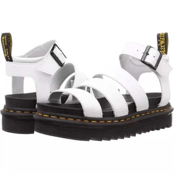 Dr Martens Womens Blaire Brando Fisherman SandalWhite Hydro Leather