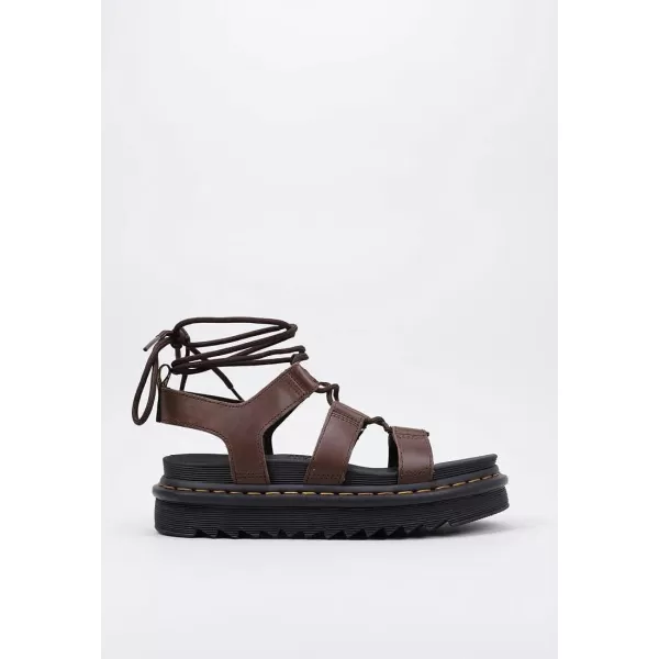 Dr Martens Womens Nartilla SandalDark Brown New Oily Illusion