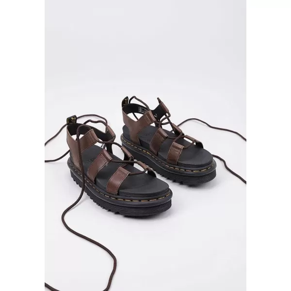 Dr Martens Womens Nartilla SandalDark Brown New Oily Illusion