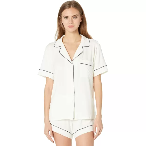 Eberjey Gisele Relaxed Womens Short PJ SetIvoryNavy