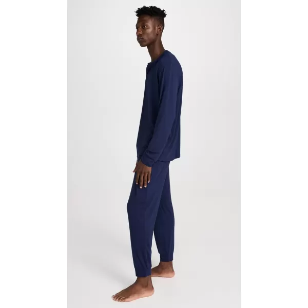 Eberjey Henry Mens Jersey Modal PJ SetTrue Navy