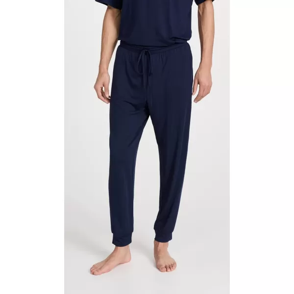 Eberjey Mens Henry The Short Sleeve Long Pj SetTrue Navy