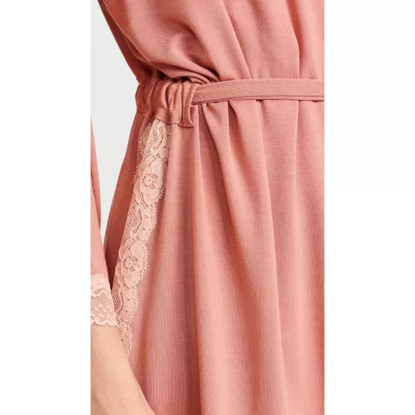 Eberjey Womens Flora 34 Sleeve RobeRouge Pink Rose