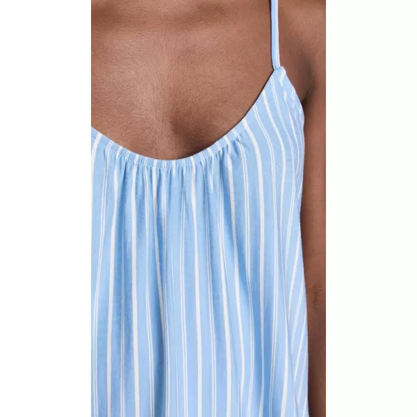 Eberjey Womens Gisele Cami amp Pant PJ SetNordic Stripes Vista Blueivory