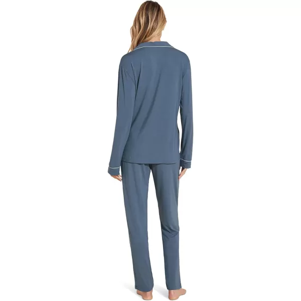 Eberjey Womens Gisele Long PJ SetCoastal BlueIce Blue