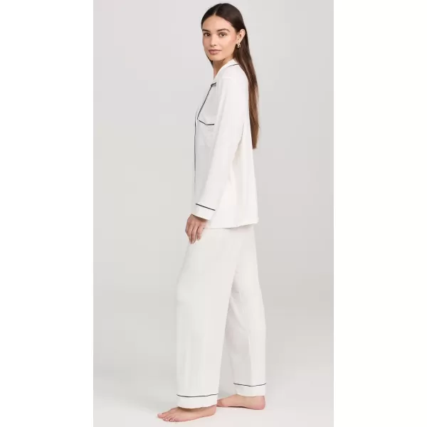 Eberjey Womens Gisele PJ SetPure IvoryNavy