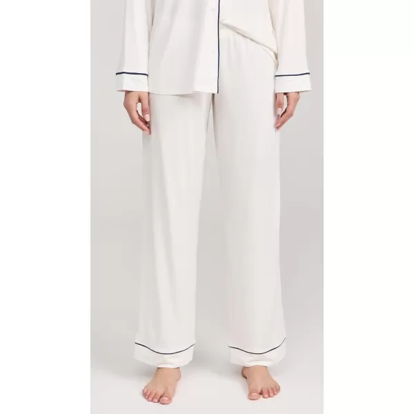 Eberjey Womens Gisele PJ SetPure IvoryNavy