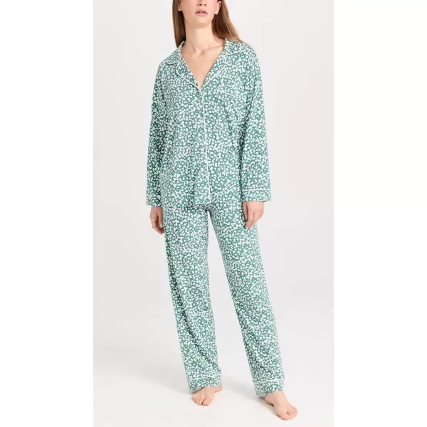 Eberjey Womens Gisele Printed Pajama SetAbstract Floral Agave Ivory