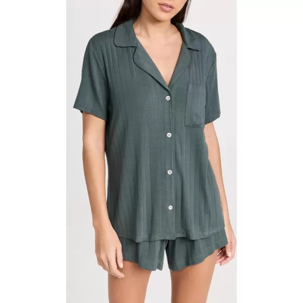 Eberjey Womens Gisele Rib Relaxed PJ setKelp