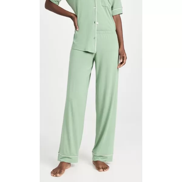 Eberjey Womens Gisele Short Sleeve PJ SetMineral GreenIvory