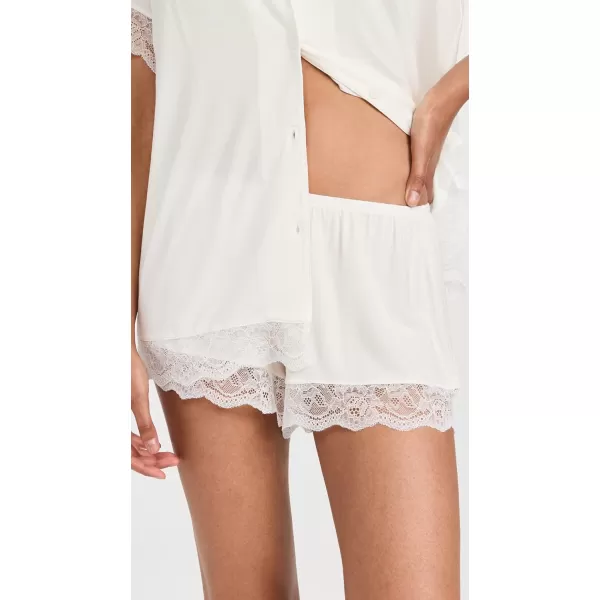 Eberjey Womens Malou Lace Shorts PJ SetIvory