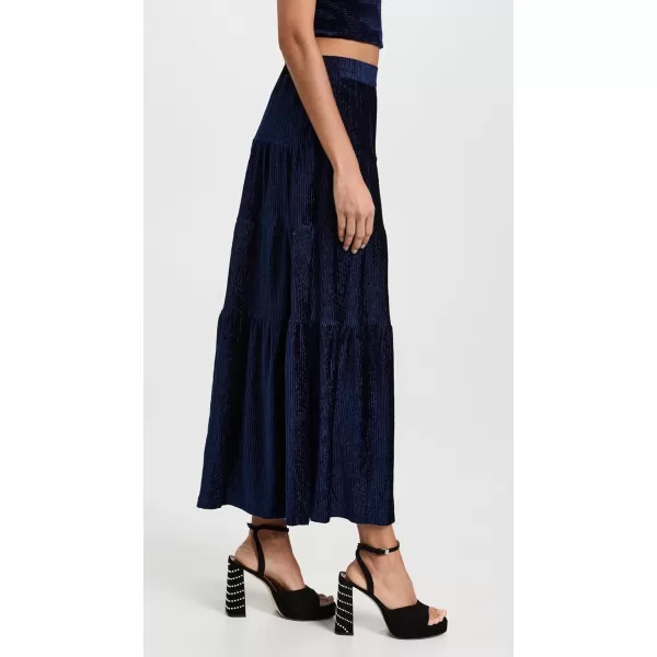 En Saison Womens Micah Midi SkirtNavy