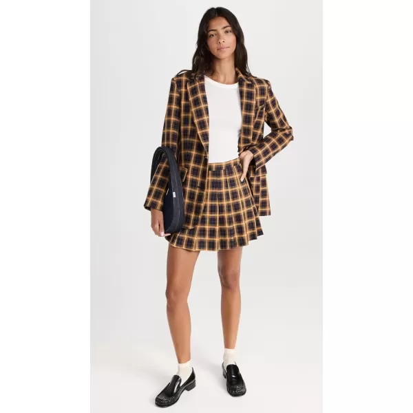 English Factory Womens Checked BlazerOrange Multi