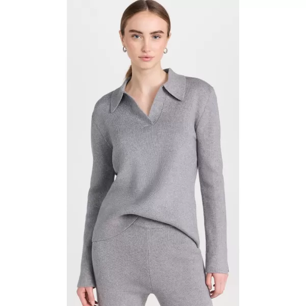 English Factory Womens Collared Knit SweaterGrey