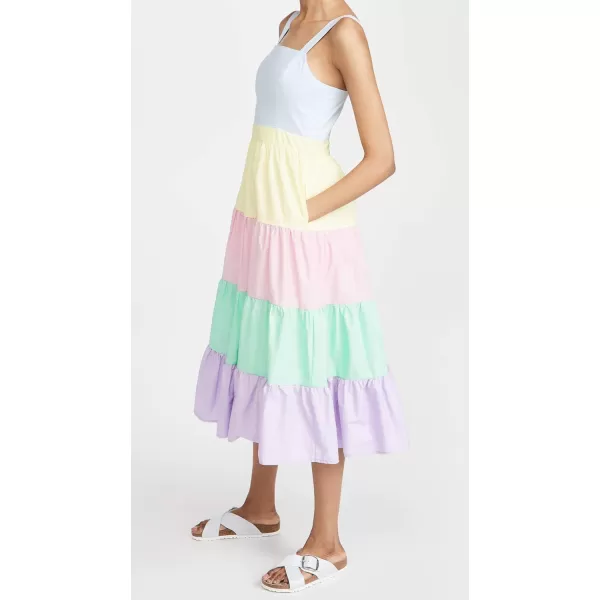 English Factory Womens Colorblock Midi DressMulti