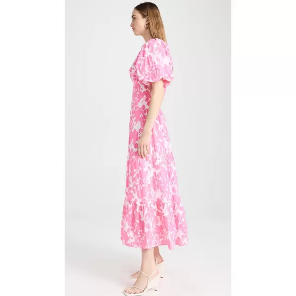 English Factory Womens Floral Print Maxi DressFuschia