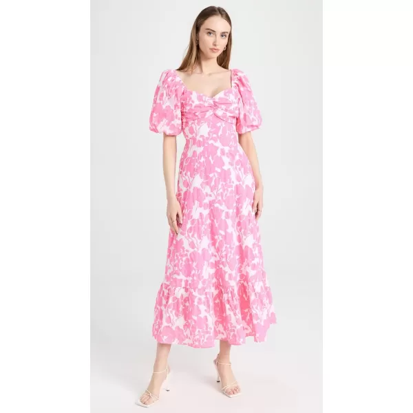 English Factory Womens Floral Print Maxi DressFuschia