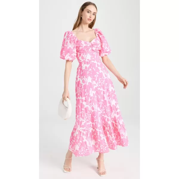 English Factory Womens Floral Print Maxi DressFuschia