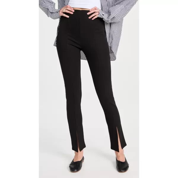 English Factory Womens Front Slit PantsBlack