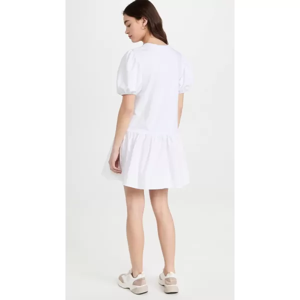 English Factory Womens Knit Woven Mixed DressWhite