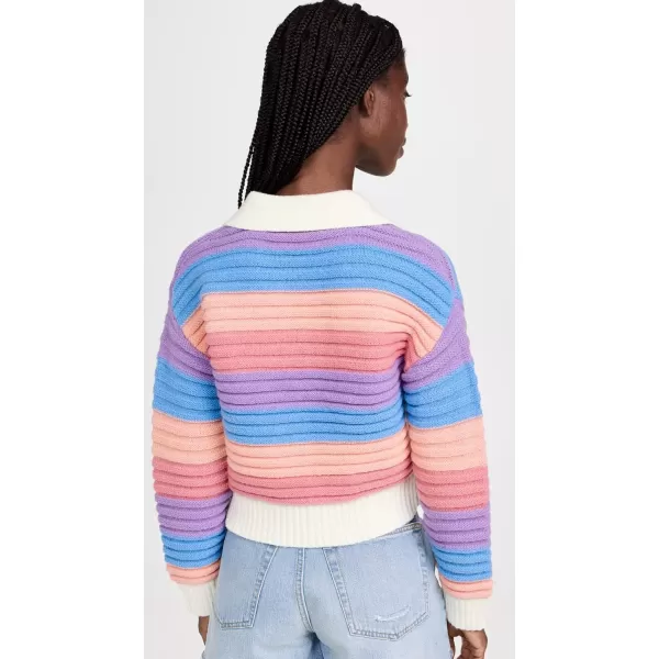 English Factory Womens Rainbow Striped Knit TopMulti