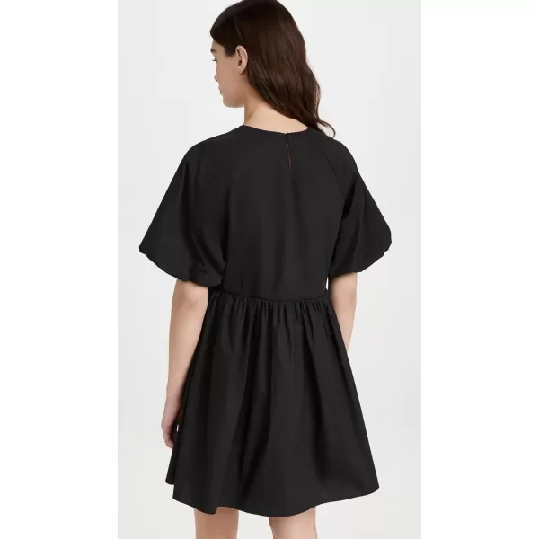 English Factory Womens Short Balloon Sleeve Mini DressBlack