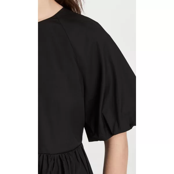 English Factory Womens Short Balloon Sleeve Mini DressBlack