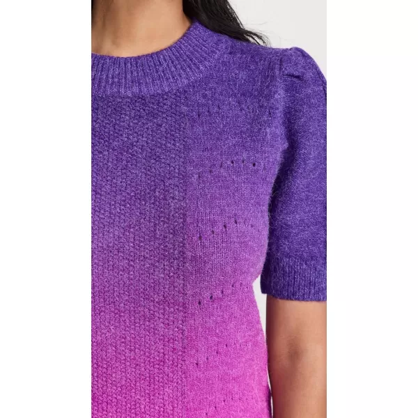 English Factory Womens Short Sleeve Pullover SweaterPurple